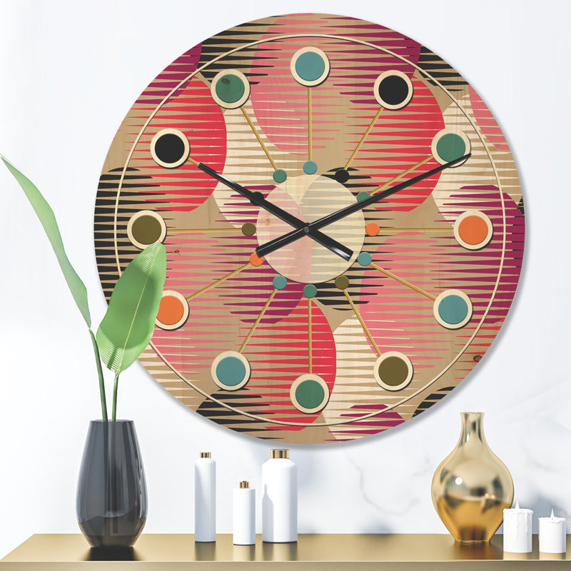 Horloge murale circulaire en bois, Moyenne