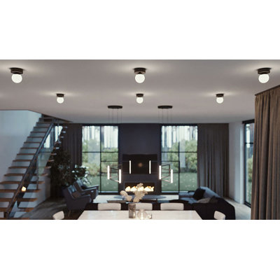 Bernville Glass LED Flush Mount