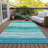 Washable Striped Indoor / Outdoor Rug-1842743258