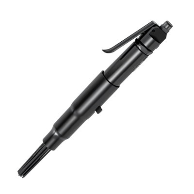 Détartreur d'aiguille à air, détartreur pneumatique 3400 BPM pour enlever la peinture rouille - avec réglage à 3 vitesses, 19 aiguilles trempées et 3 connecteurs de buse à air - poignée légère, compacte et ergonomique