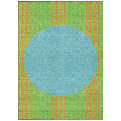 Machine Washable Indoor/Outdoor Chantille ACN994 Lime Area Rug