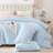 Fluffy Comforter Set 3 Pieces- All Seasons Heavy Faux Fur Comforter With Two Pillowcases-116802355-116802356