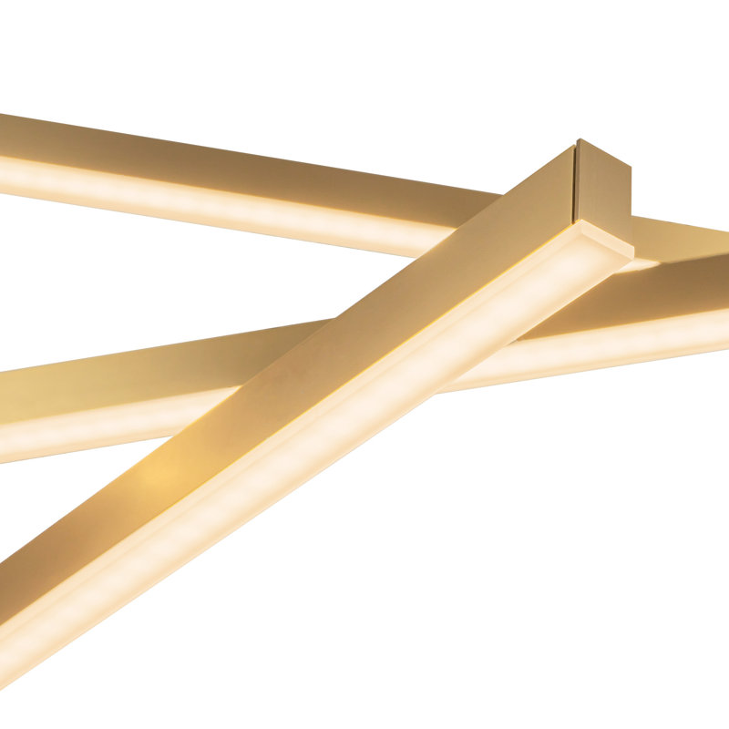 Vega 3 - Light LED Pendant, Gold, 16.5" H x 45" W x 45" D