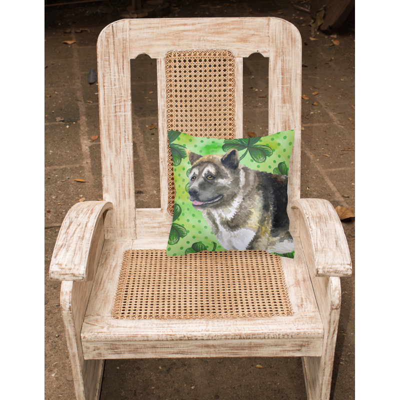 Coussin intérieur/extérieur st patrick, Akita américain, 18 po x 18 po