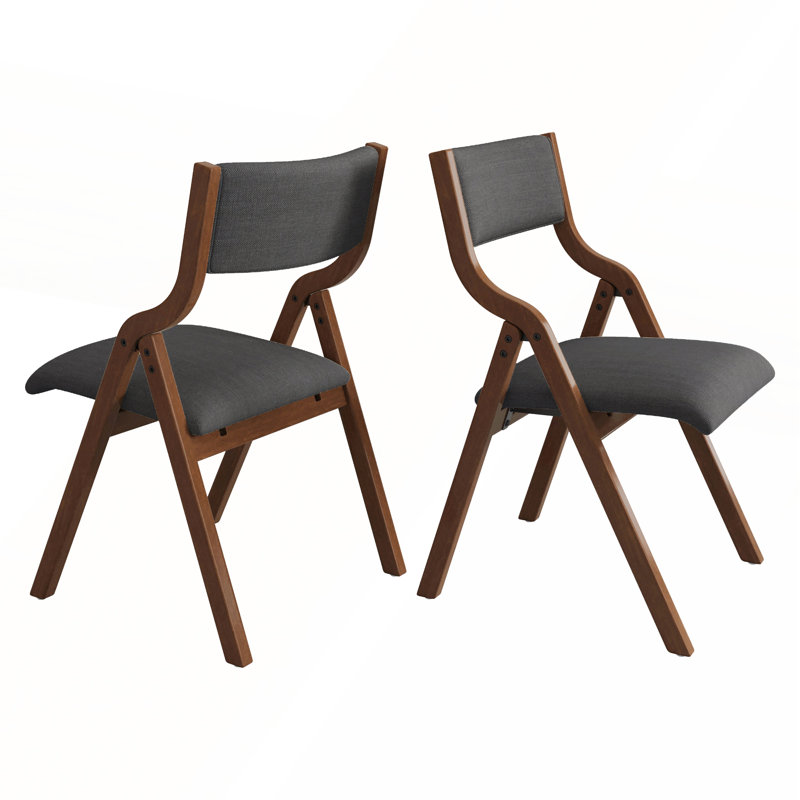 Chaise rembourrée pliante pour salle à manger, Gris matinal