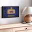 «State Map Over Kansas Flag Wall Art»-507491313