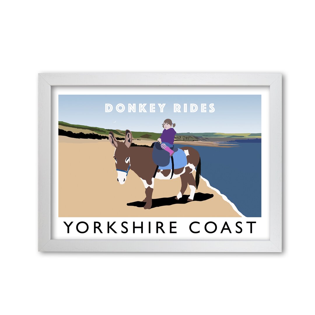 Poster Esel reitet Yorkshire Küste von Richard O'Neill