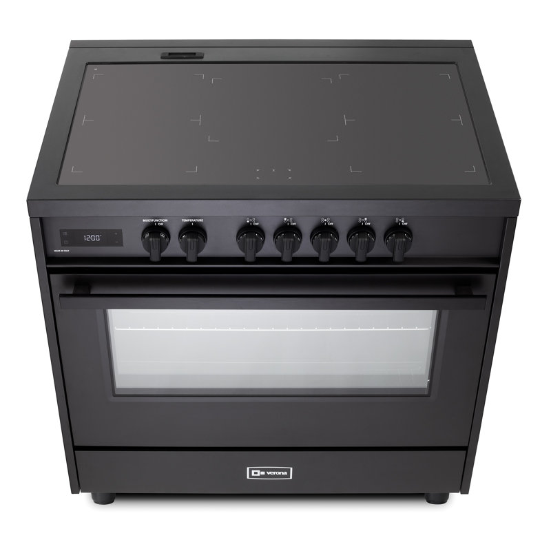 Verona Ult Midnight 36" 5 Burner Induction Range Full Black