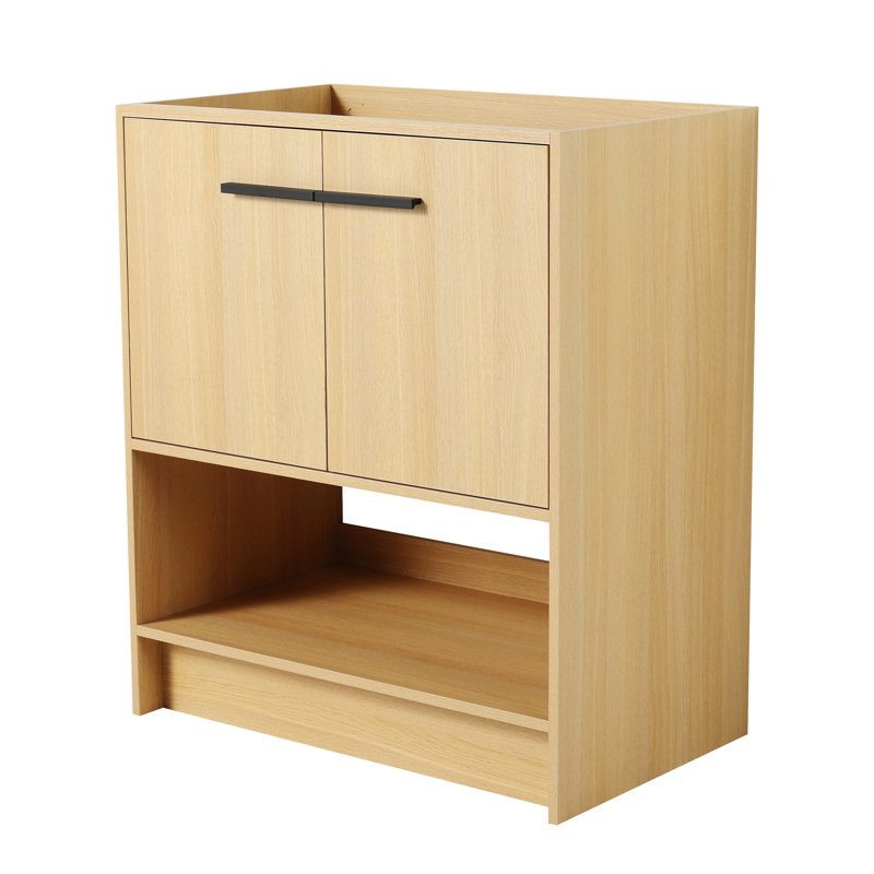 Armoire murale en contreplaqué sans lavabo , Chêne, Noir
