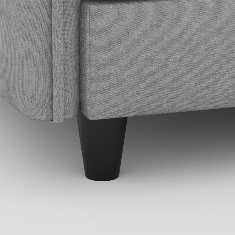 Grand canapé 141 places 141,5 po, Tissu gris