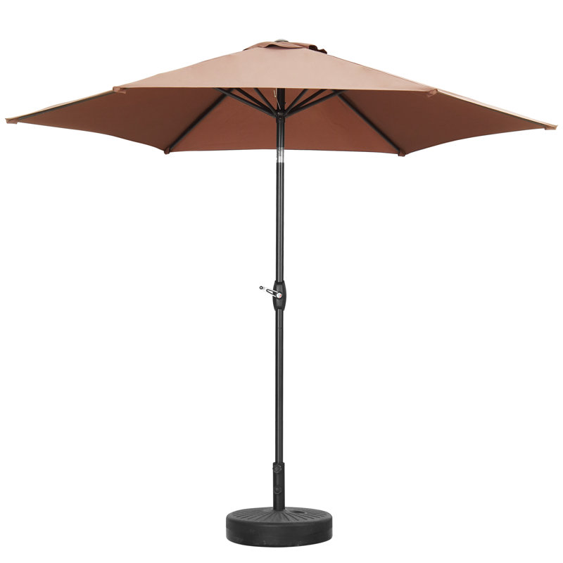 Parasol de marché 9 pi avec base Ehmann, Tanné