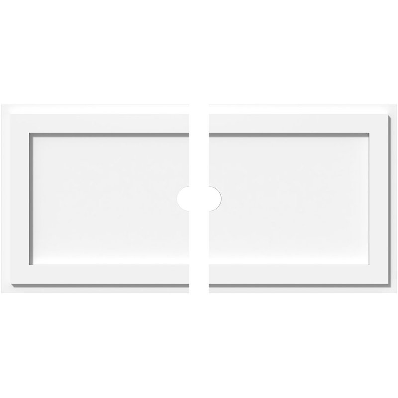 Médaillon de plafond rectangulaire rectangulaire en PVC de qualité architecturale, H 1 po x l 30 po x P 15 po