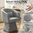 Swivel Barrel Accent Chair, Soft Chenille-Textured Fabric, 360° Swivel, Deep Cushioned Seat without Pillow-1864976800