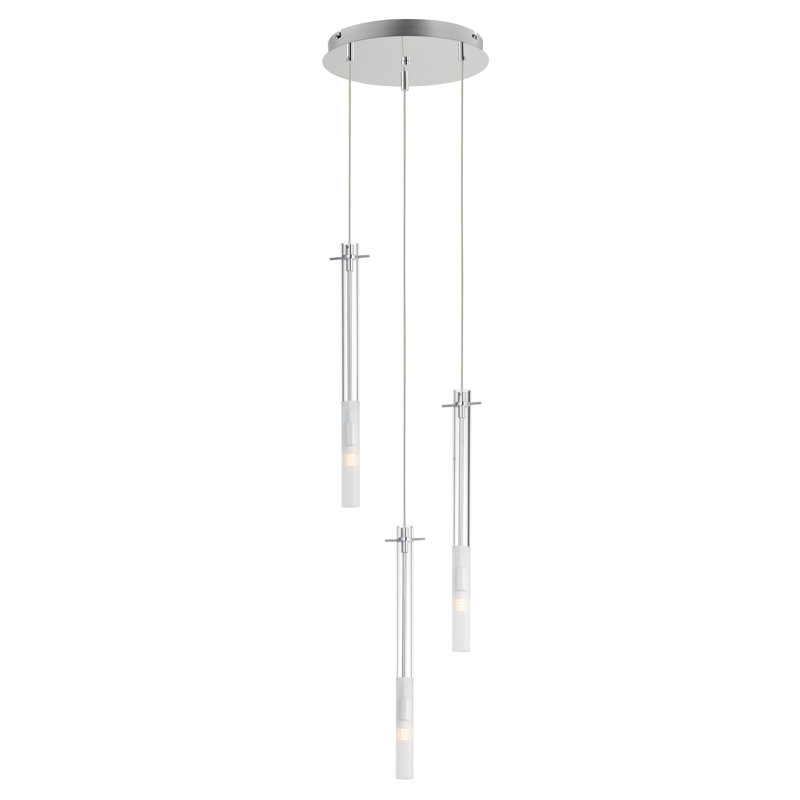 Sapan 3 - Light Polished Chrome Cluster Pendant