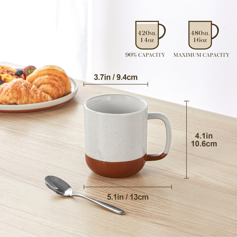 Stoneware Coffee Mug, Brown/Grey