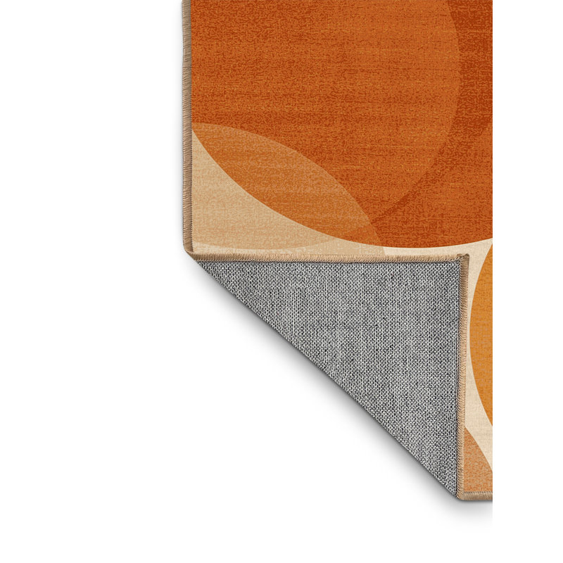Tapis brun moderne et contemporain lavable à la machine en brun - reliure brun clair, 6 x 9