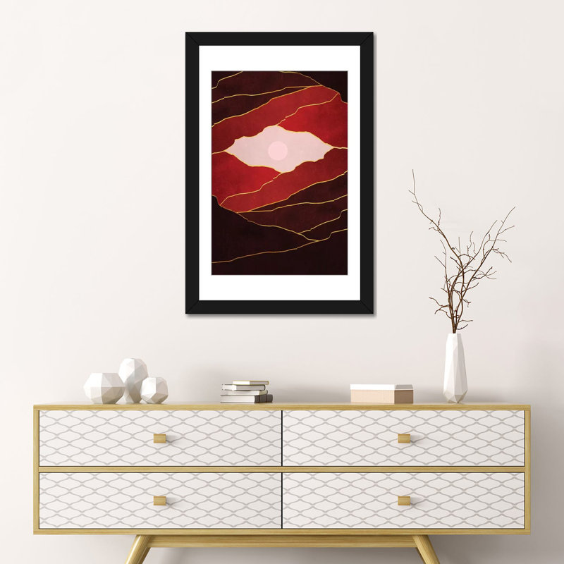 « artful crépuscule v », impression sur toile, H 24 po x l 16 po x P 1 po, Papier d'art encadré noir, Blanc