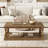 Vintage Coffee Table Featuring Artistic Vase Column Legs And Luxurious Pine For Timeless Charm,Suitable For Living Room, Study Room-461315613