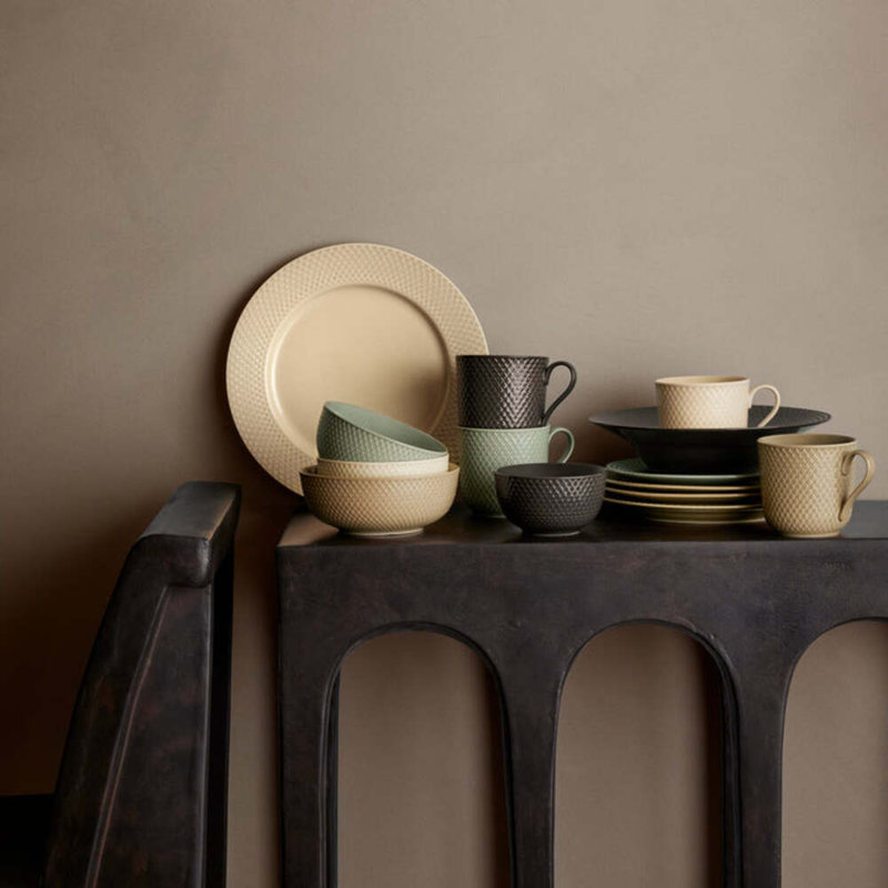 Rhombe Earth Porcelain Dinner Plate