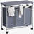 3 Bag Laundry Basket Sorter Heavy Duty Rolling Lockable Wheels Laundry Hamper Cart With Ironing Board And Removable Bags