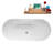 63" Streamline Soaking Freestanding Tub and Tray With Internal Drain-101683094