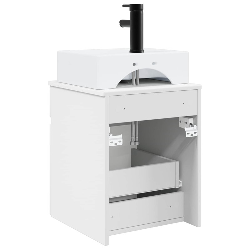 390 mm Bathroom Vanity, High Gloss White