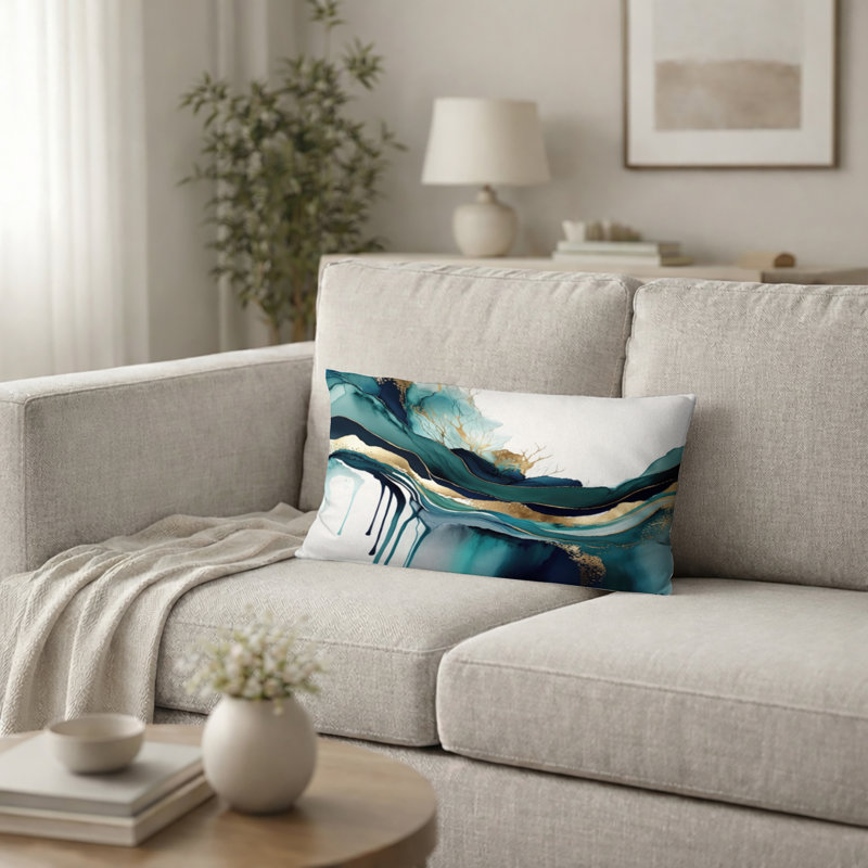 Coussin décoratif Abstract Abstract, H 12 po x l 20 po