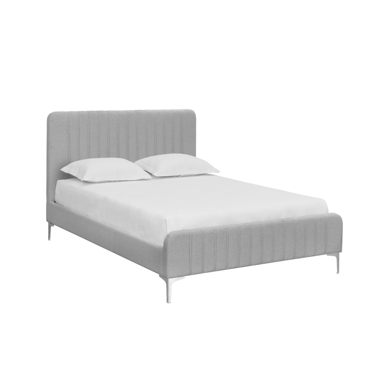Heidi Upholstered Bed, Queen, Dark Gray