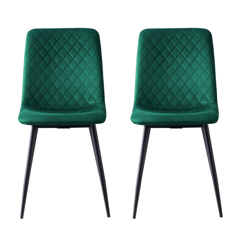 Upholstered Dining Chair, Green, 2