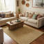 Aadi Geometric Wool Tan Area Rug-1329638166