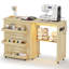 120cm x 40cm Foldable Split Top Table with Sewing Machine Platform and Wheels-125039577
