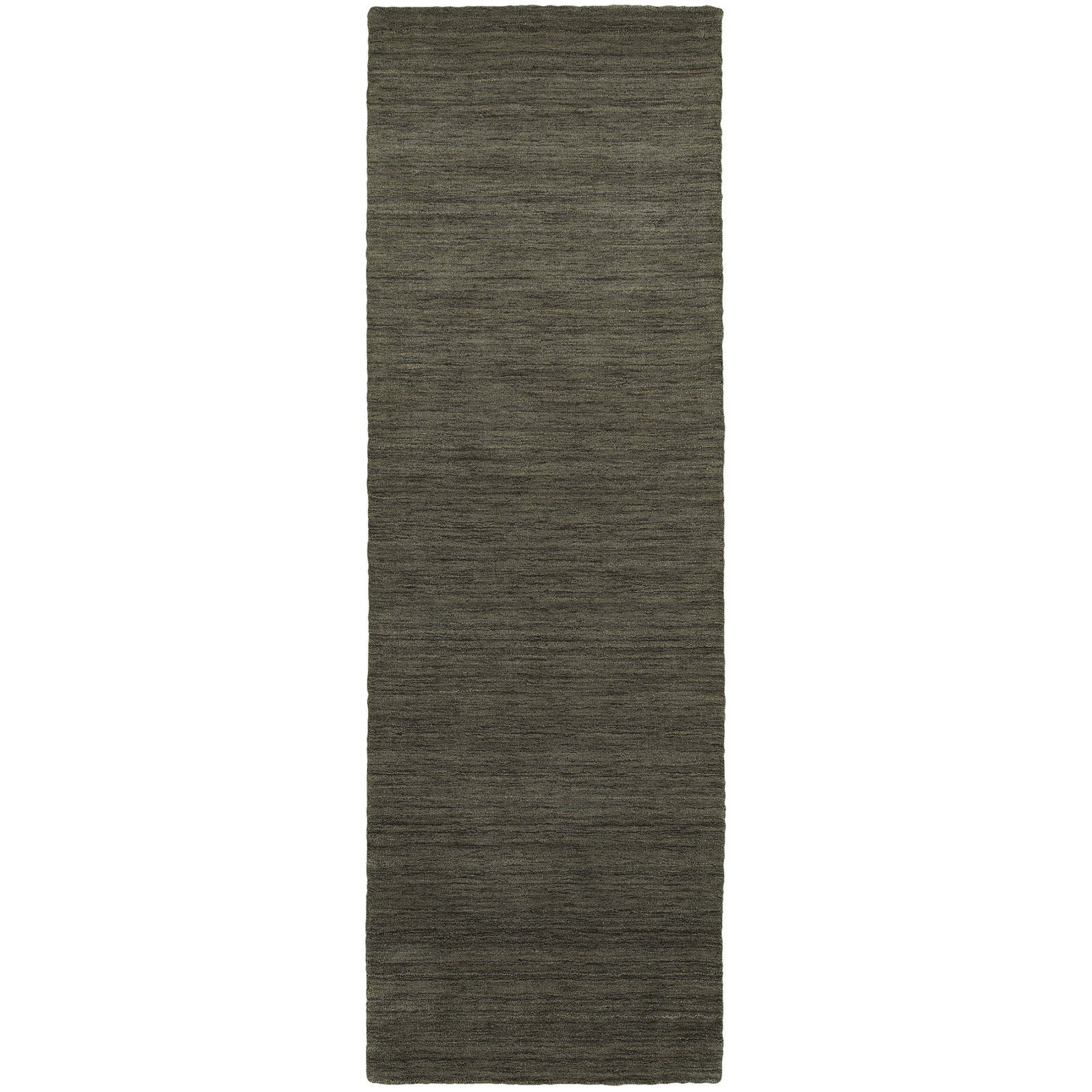 Nala Handmade Wool Charcoal Rug, Runner 2'6" x 8'