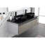 Lavabo de salle de bain noir mat 14 po - Installation au-dessus du comptoir, hygiénique, à la décoloration, finition lisse, fixation rapide 24 po x 5,5 po-777703012