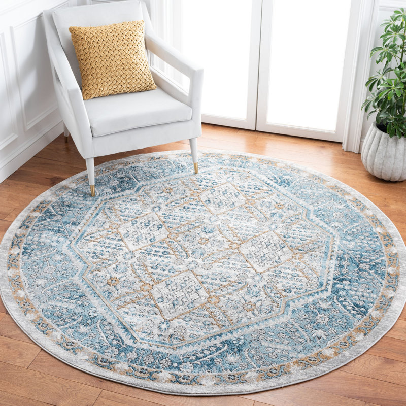 Rackerby Performance Oriental Rug, Round 6'7"