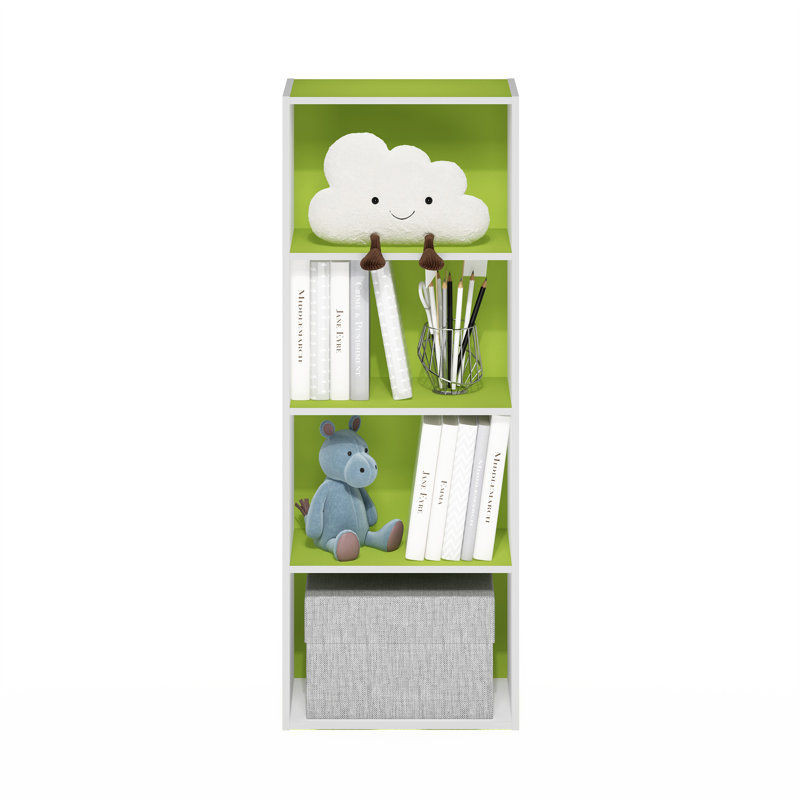 Jodie 105.9cm H x 39.5cm W Standard Bookcase, Green/White