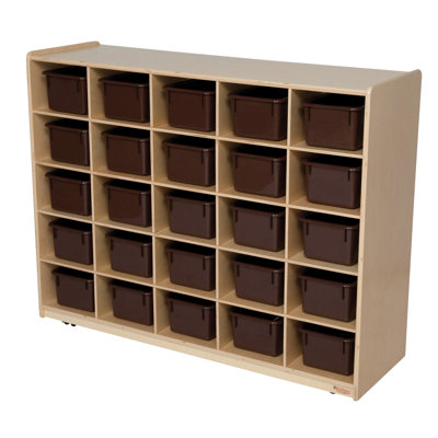 Tip-Me-Not 25 Tray Storage with Brown Trays