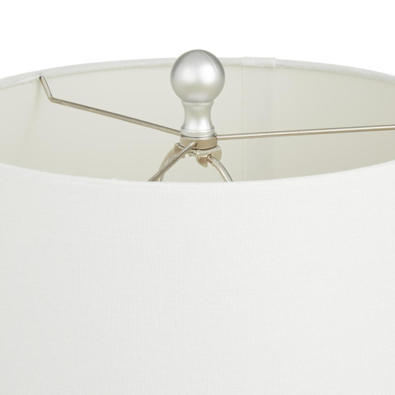 Ensemble de lampes de table Polystone Leopard, Blanc