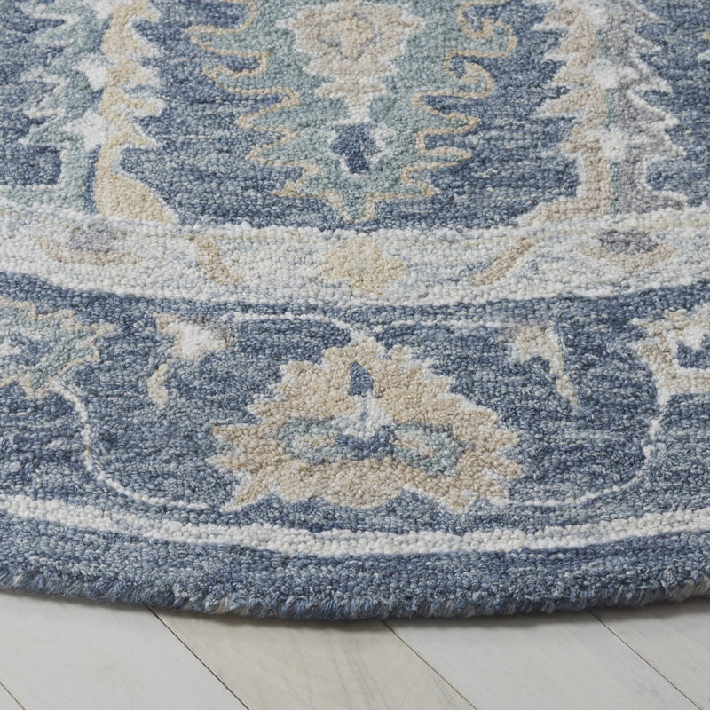 Tapis oriental en laine touffeté à la main Metro, Rond 6 pi