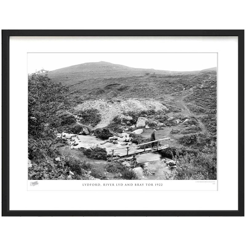 Lydford, River Lyd And Bray Tor 1922 by Francis Frith - Single Picture Frame Print, 28cm H x 36cm W x 2.3cm D