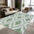 1PC green vintage damask diamond geometric tile area rugs for Living Room, Soft, All seasons, Easy-maintain, Washable Indoor mat, Farmhouse suitable for dining room, bedroom, entryway, kitchen, home office, backyard patio, Home Decor, Outdoor Decor.-220048863