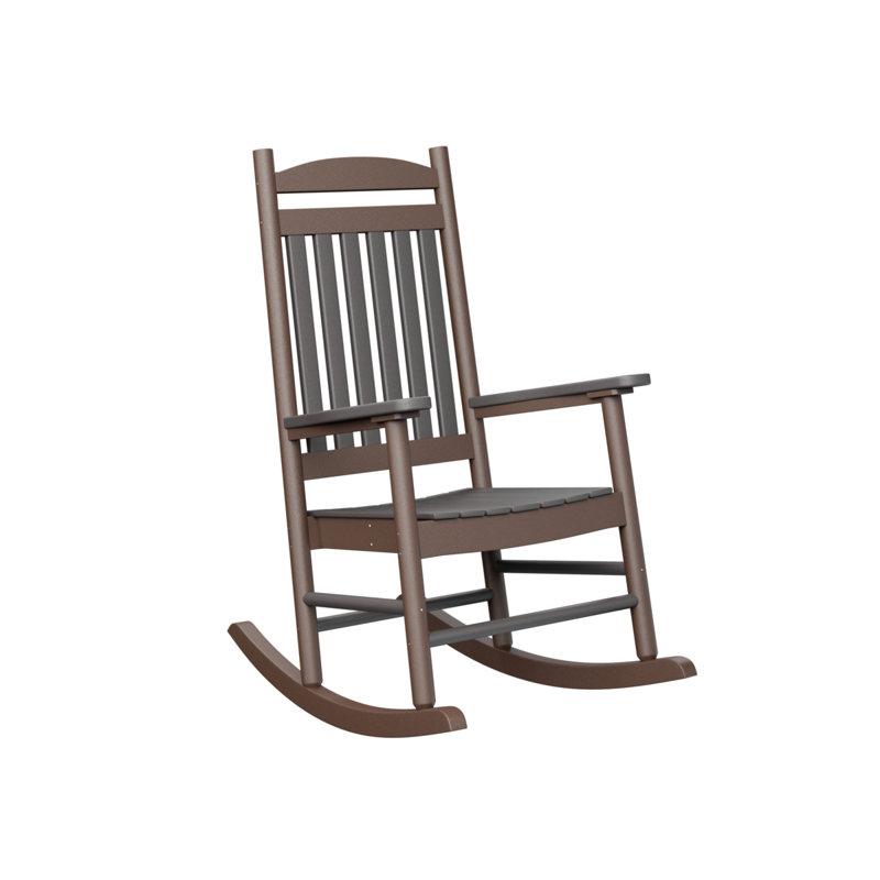 Fauteuil berçant berlinois berlinois décontracté, Smoke Gray Top/Chocolate Brown Base