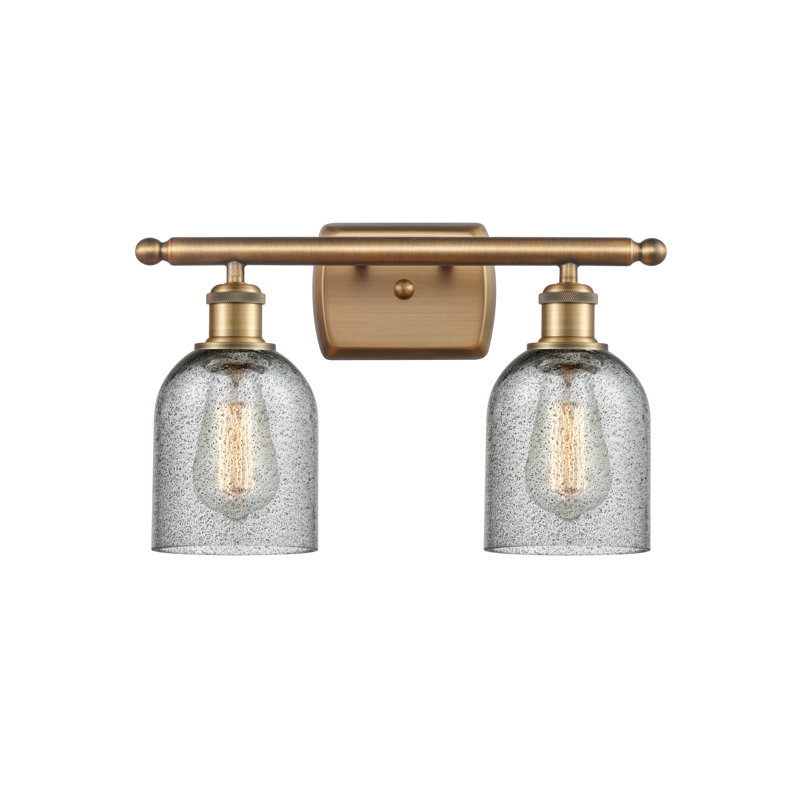 Éclairage de salle de bain à intensité variable 2 lumières Vella, Ampoule incandescente rétro de 60 watts, Anthracite