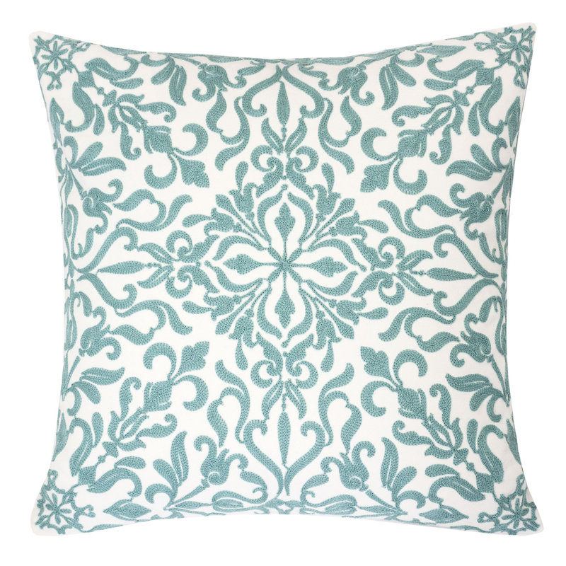 Indoor/Outdoor Cotton Throw Pillow, Teal