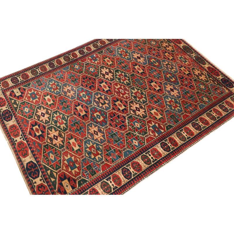 Kilim & Flat Weave One-of-a-Kind 4'6X6' Hand Knotted Area Rug