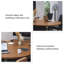 Table de conférence moderne et minimaliste en bois massif de 62,99 pouces-978455235