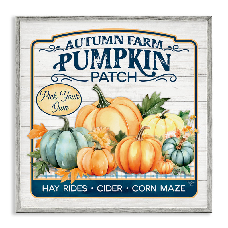 «Autumn Farm Pumpkin Patch» par Martin Podt, Estampe numérique Farmhouse, H 24 po x l 24 po