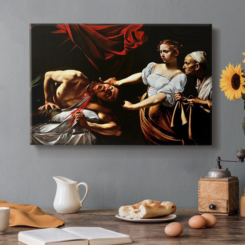 Judith décapitant Holofernes-Caravage-Gallery, toile tendue-c. 1599-1602, 8 x 12