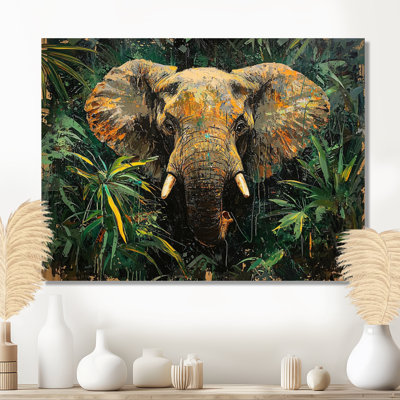 Tête d'éléphant dans la jungle I - Éléphant