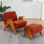 Upholstered Armchair with Footstool-945252920-951561097