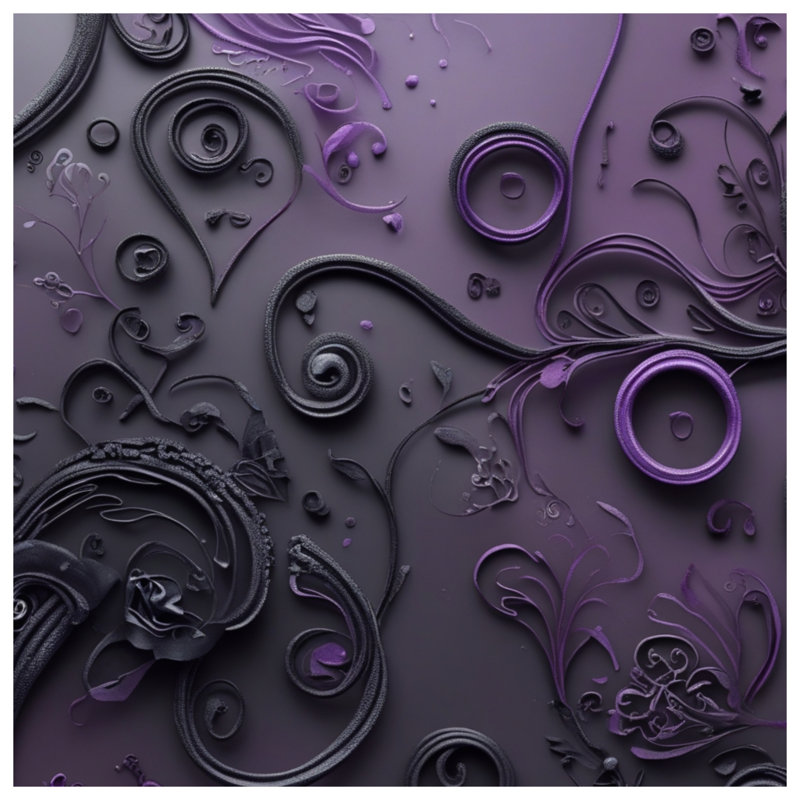 Couvertures florales mauves complexes, 50 po L x 60 po H
